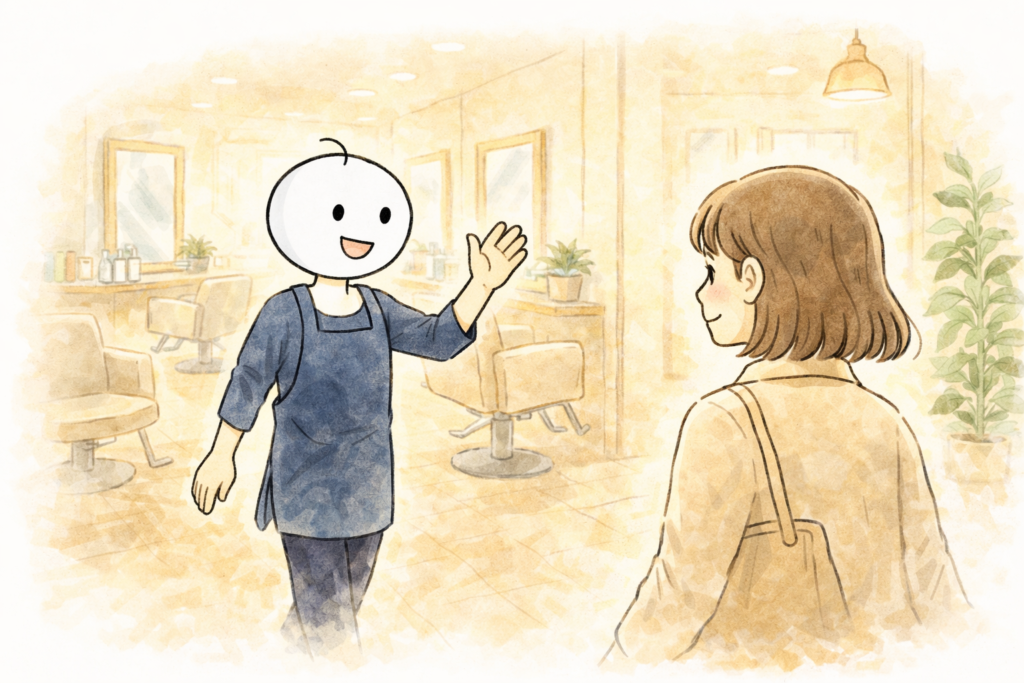 美容室 受付 英語