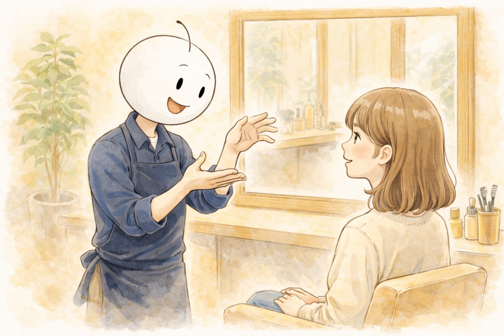 美容師 英語 提案