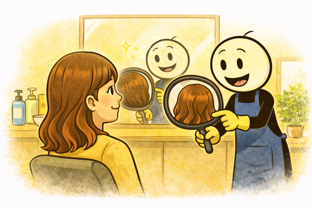 美容師 カラー 仕上がり 英語